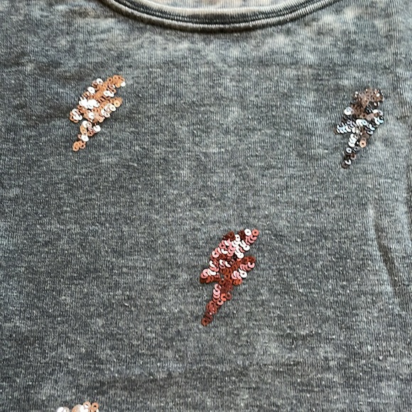 Zara Girls Lightning Appliqué Top - Size 7 - Picture 3 of 5